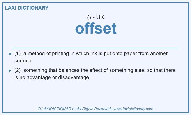 Definition offset in British English