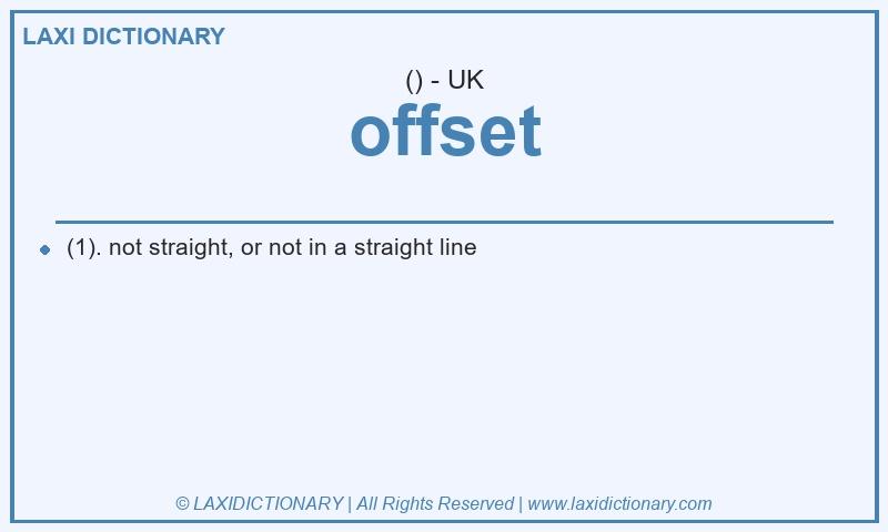 Definition offset in British English
