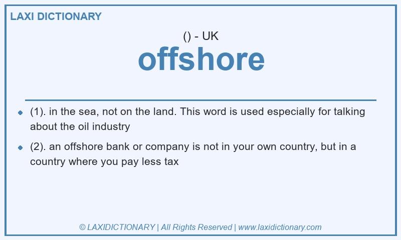 Definition offshore in British English
