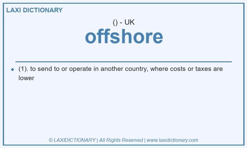 Definition offshore in British English