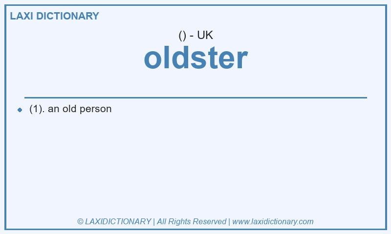 Definition oldster in British English