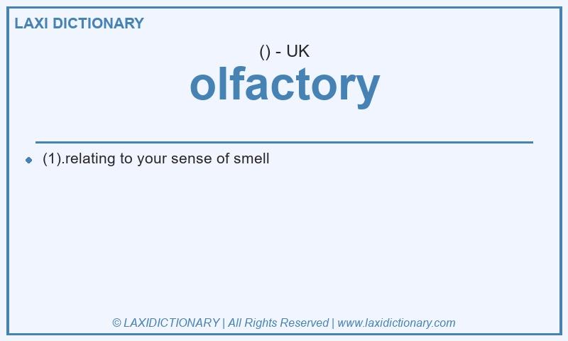 Definition olfactory in British English