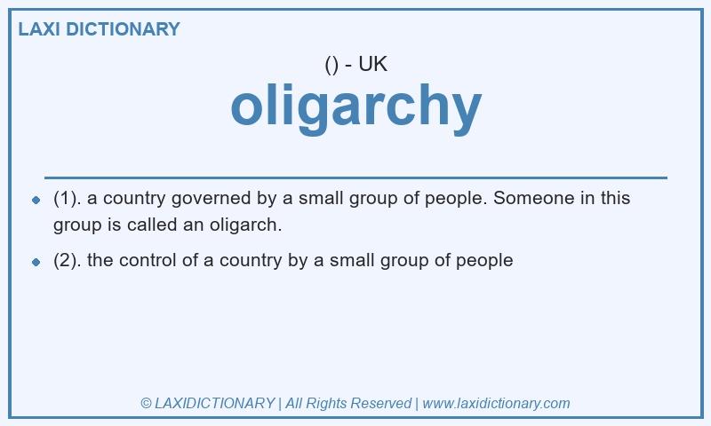 Definition oligarchy in British English
