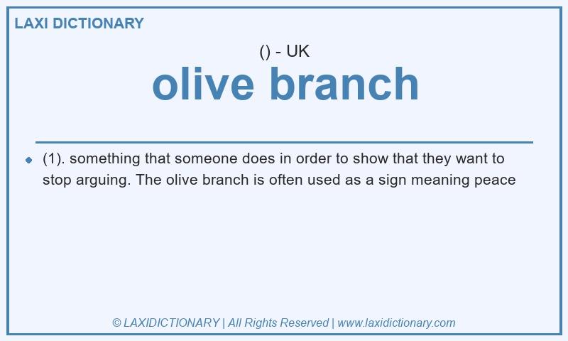 Definition olive branch in British English