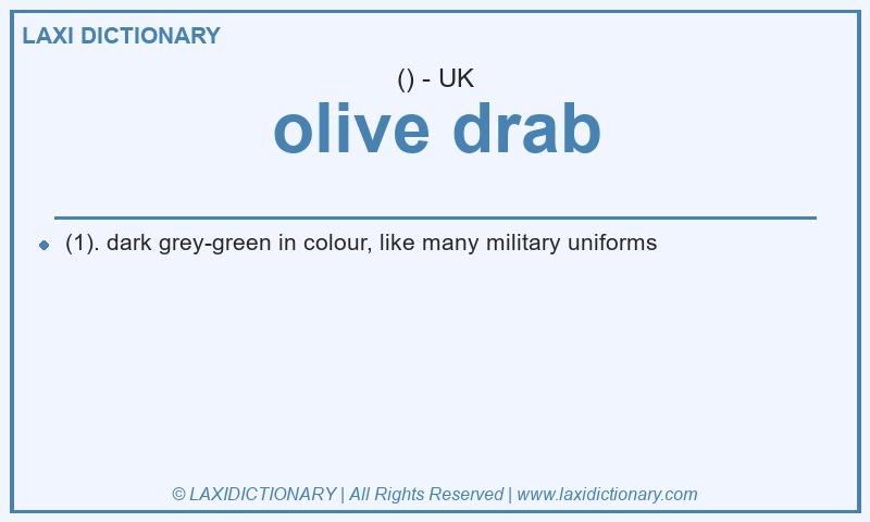 Definition olive drab in British English