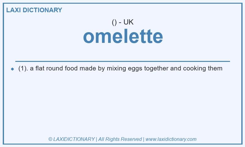 Definition omelette in British English