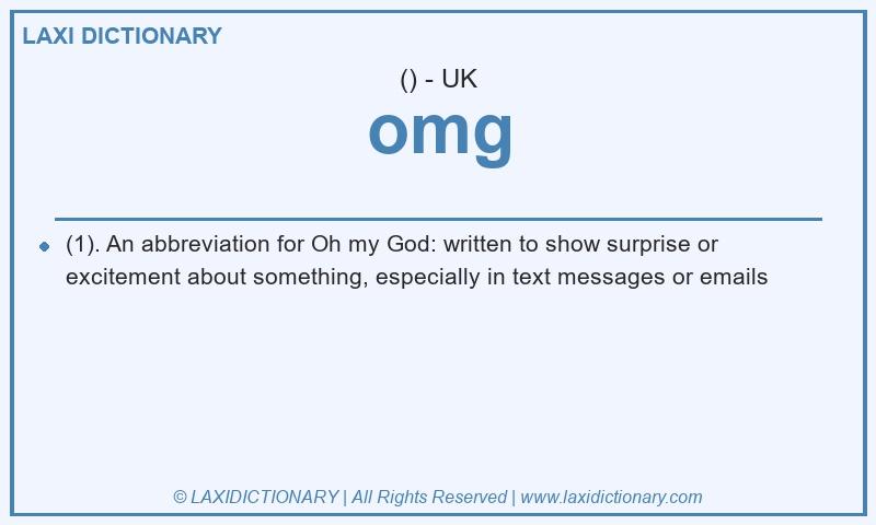 Definition omg in British English