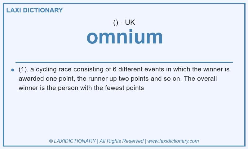 Definition omnium in British English