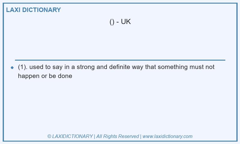 Definition in British English