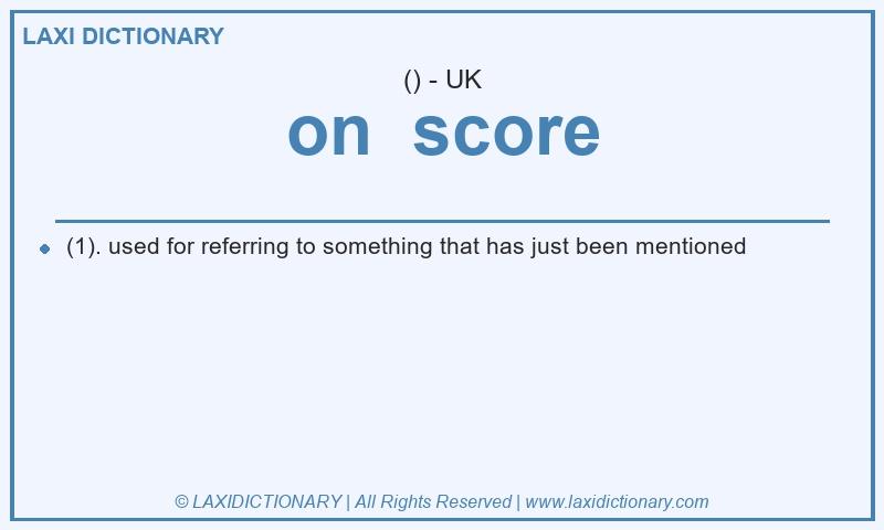 Definition on score in British English