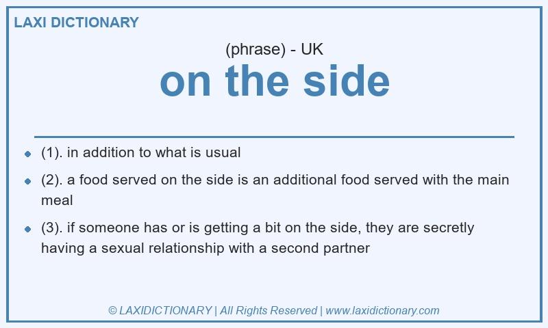 Definition on the side in British English