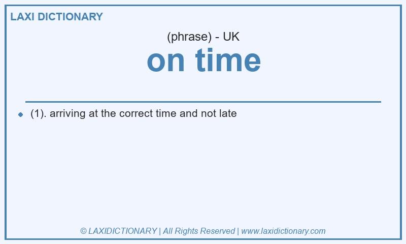 Definition on time in British English