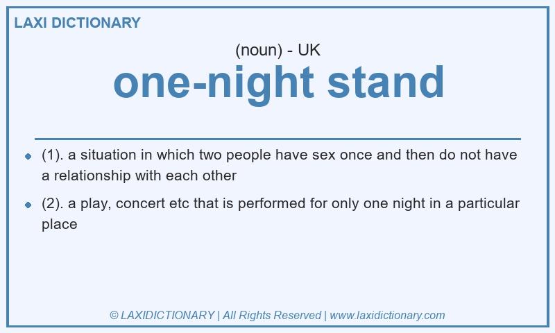 Definition one-night stand in British English