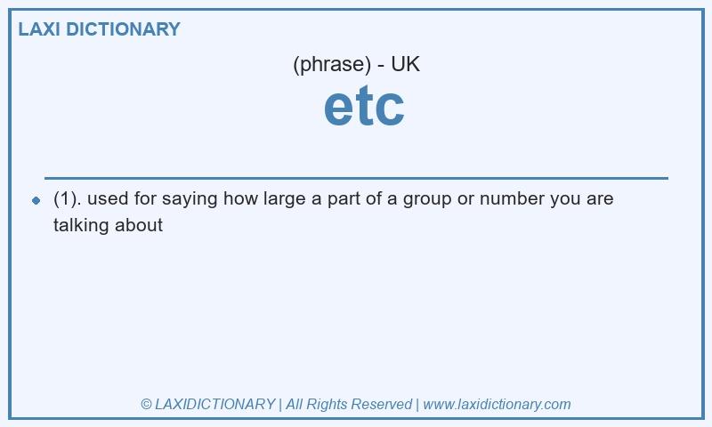 Definition etc in British English