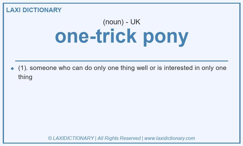 Definition one-trick pony in British English