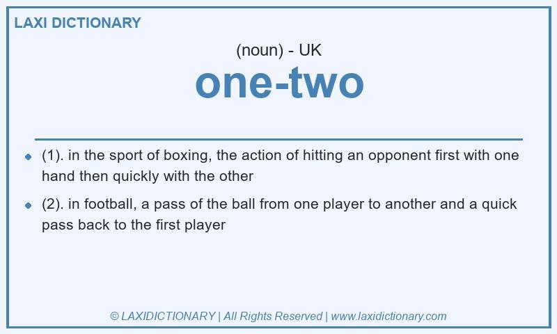 Definition one-two in British English