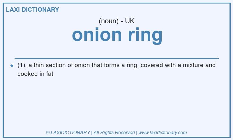 Definition onion ring in British English