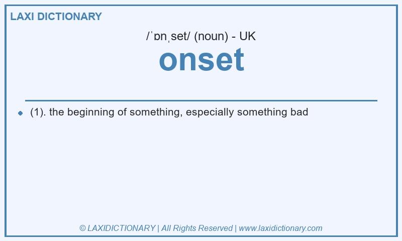 Definition onset in British English