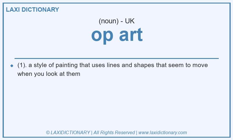 Definition op art in British English
