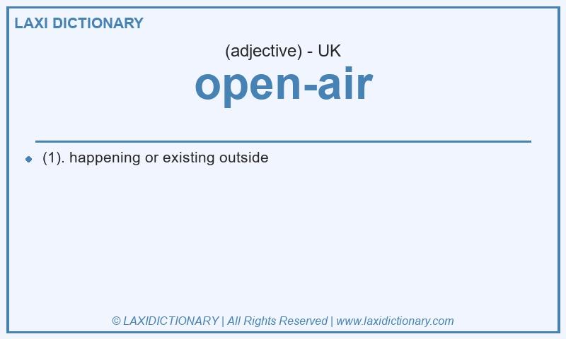Definition open-air in British English