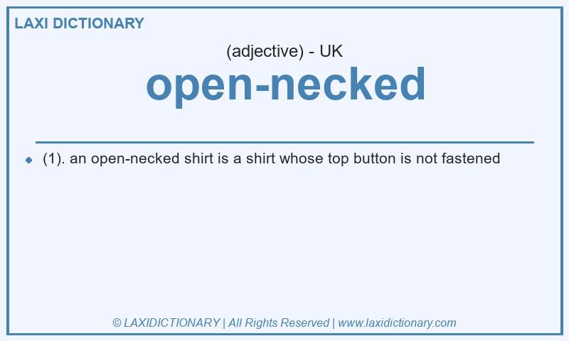 Definition open-necked in British English