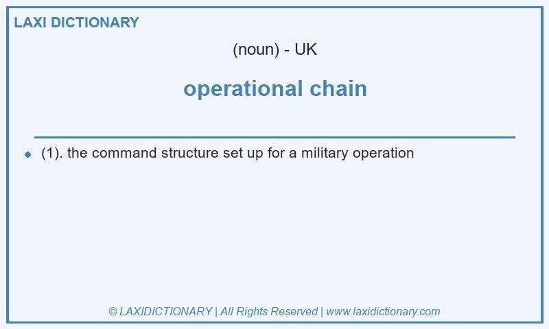 Definition operational chain in British English