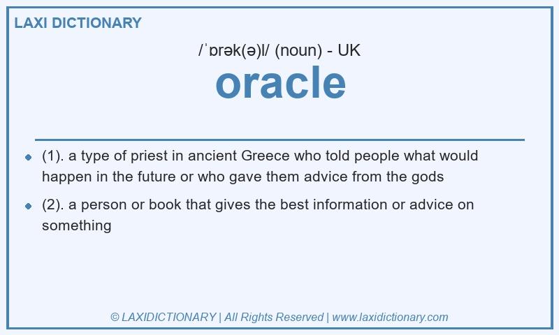 Definition oracle in British English
