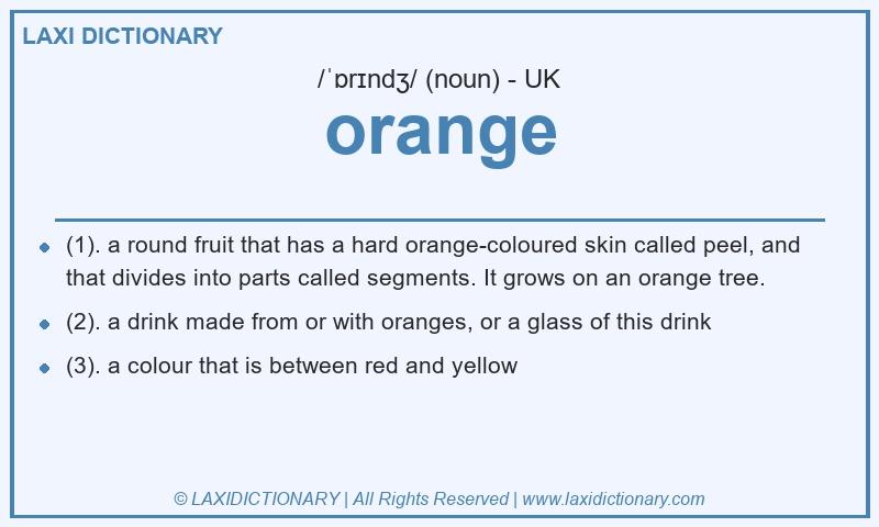 Definition orange in British English