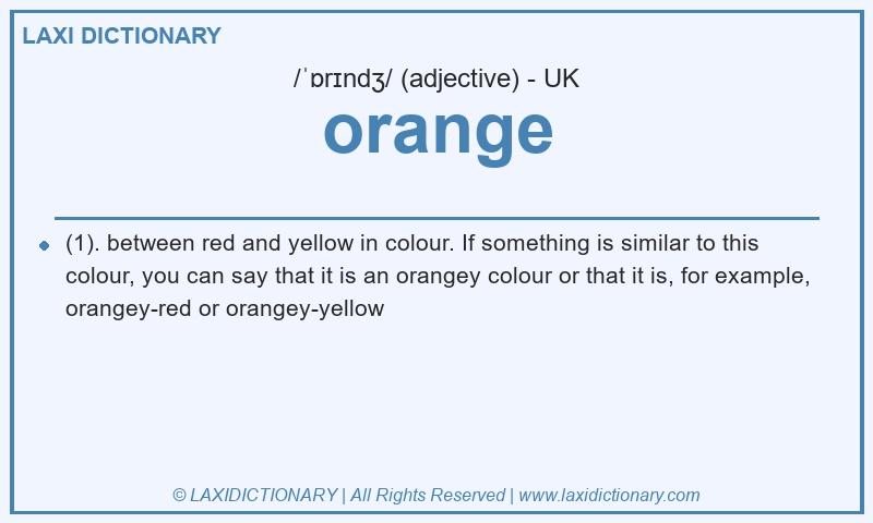 Definition orange in British English