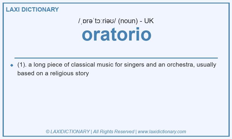 Definition oratorio in British English