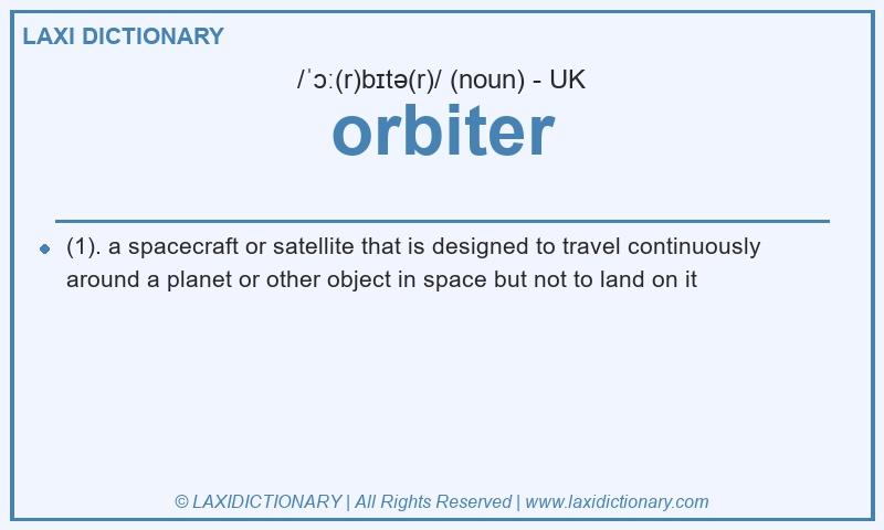 Definition orbiter in British English