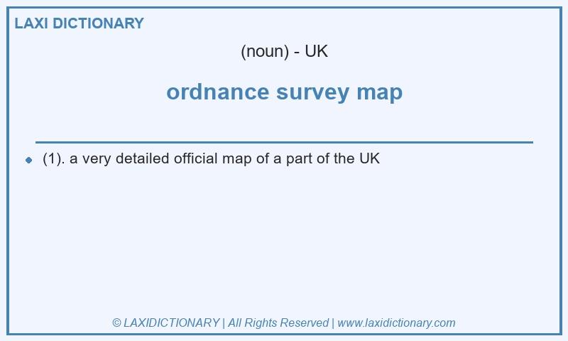 Definition ordnance survey map in British English