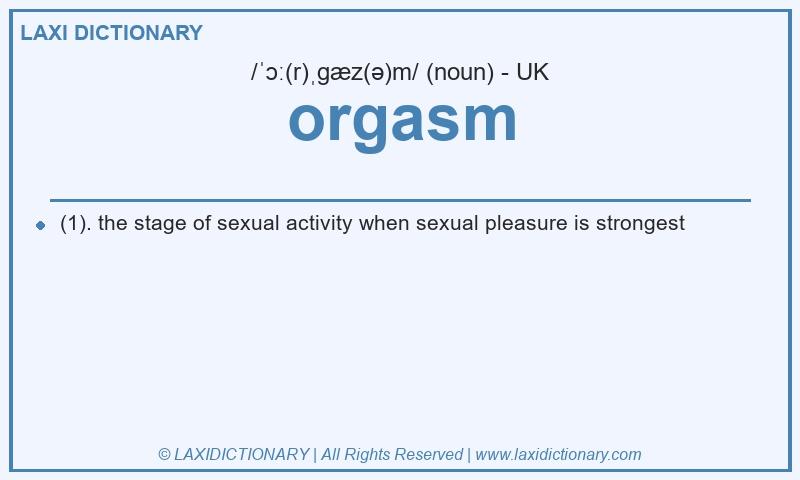 Definition orgasm in British English