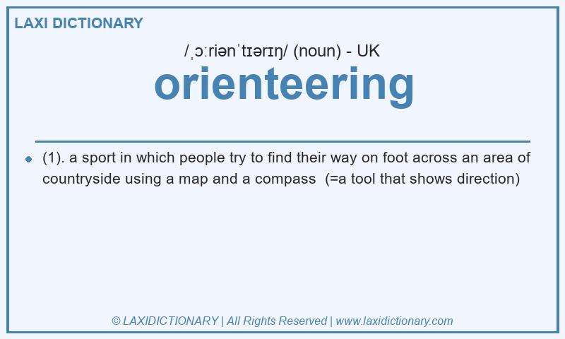 Definition orienteering in British English