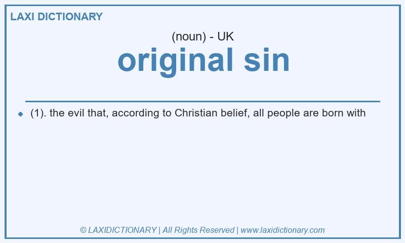 Definition original sin in British English