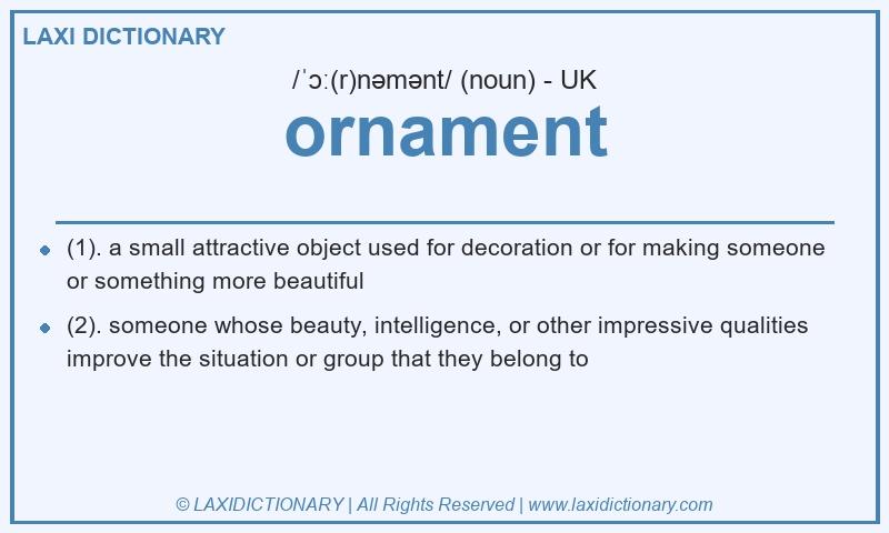 Definition ornament in British English