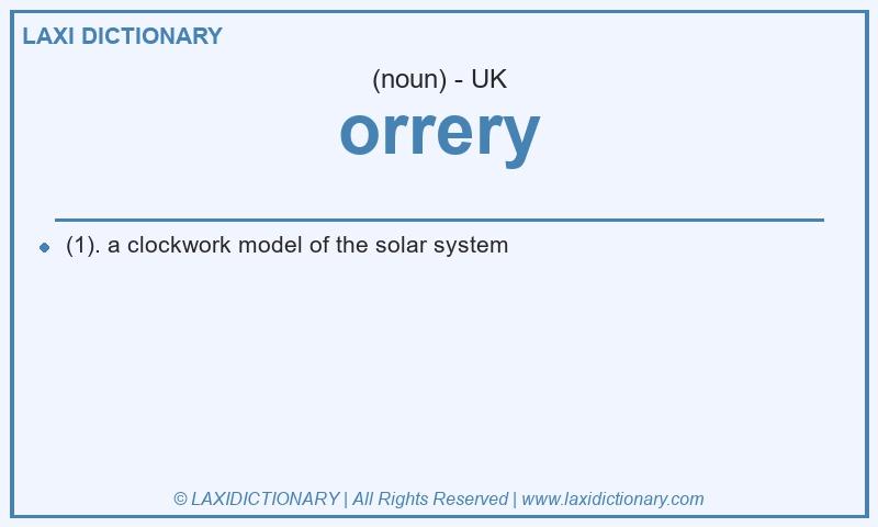 Definition orrery in British English