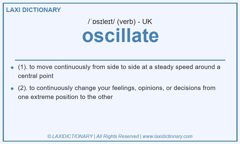Definition oscillate in British English