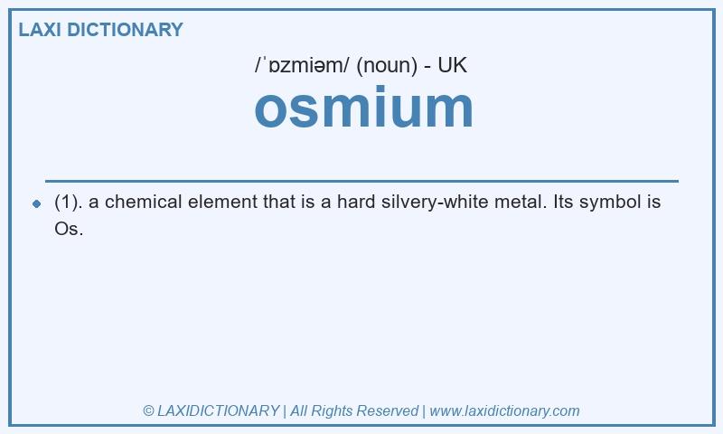 Definition osmium in British English