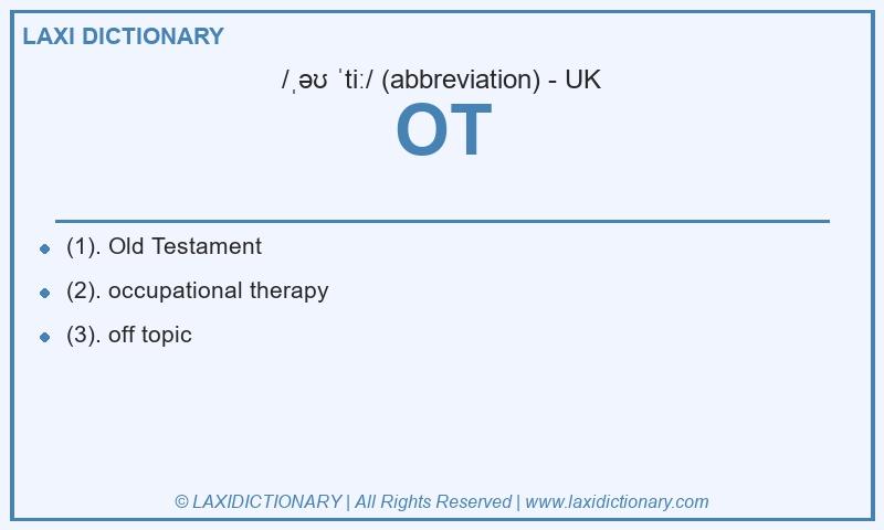 Definition OT in British English