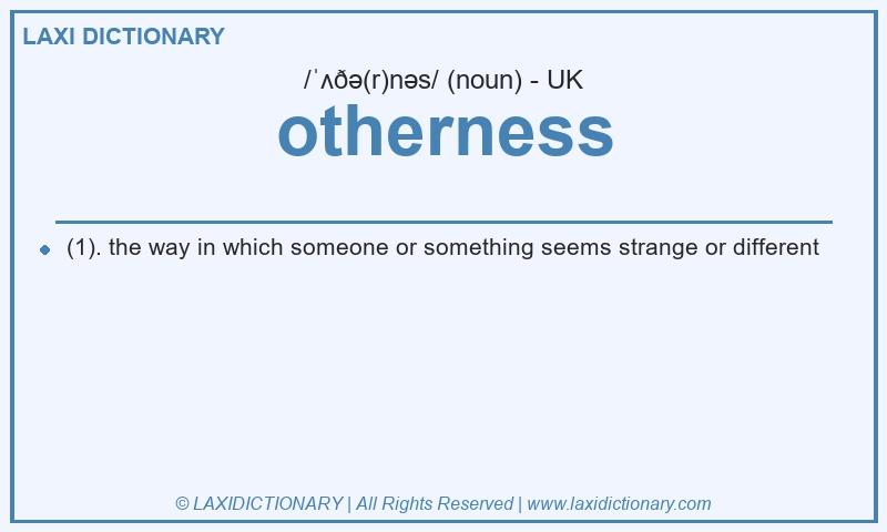Definition otherness in British English