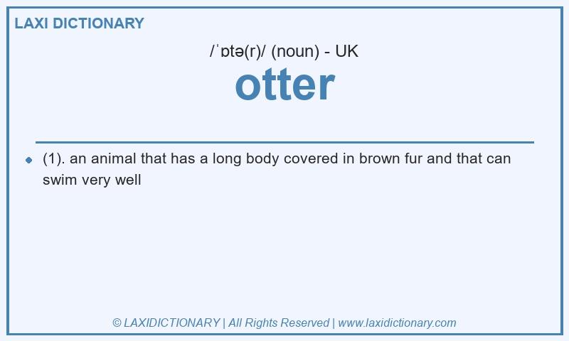 Definition otter in British English