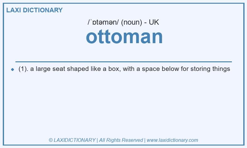 Definition ottoman in British English