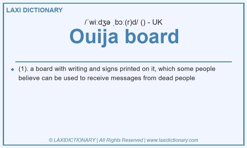 Definition Ouija board in British English