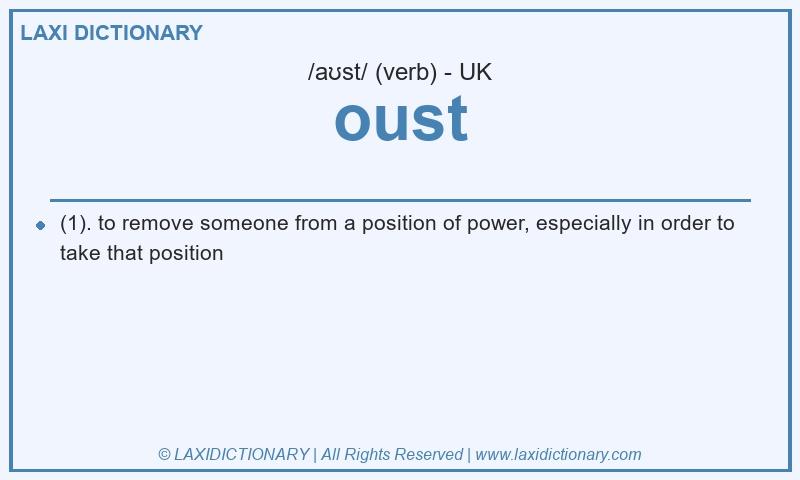 Definition oust in British English