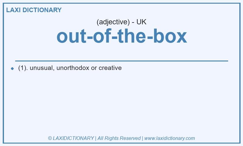 Definition out-of-the-box in British English