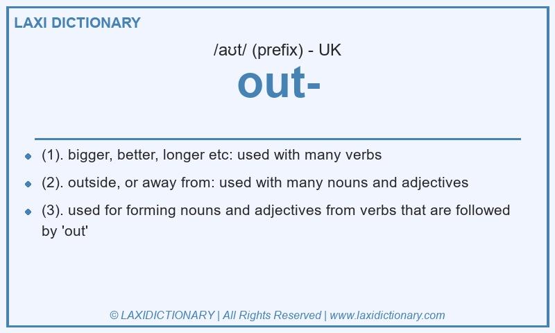 Definition out- in British English