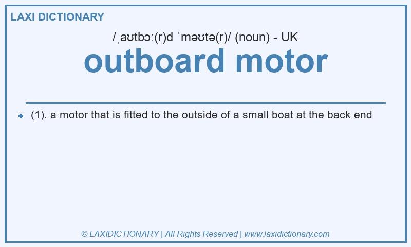 Definition outboard motor in British English