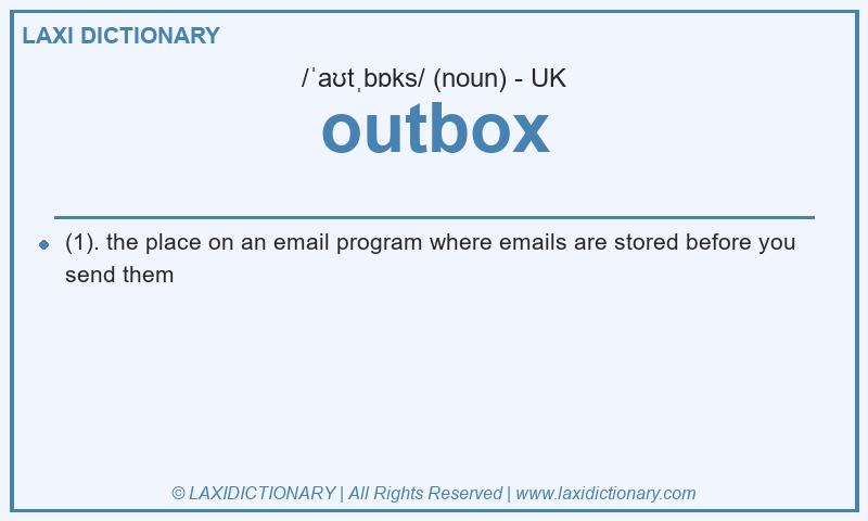Definition outbox in British English