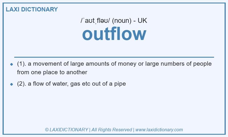 Definition outflow in British English